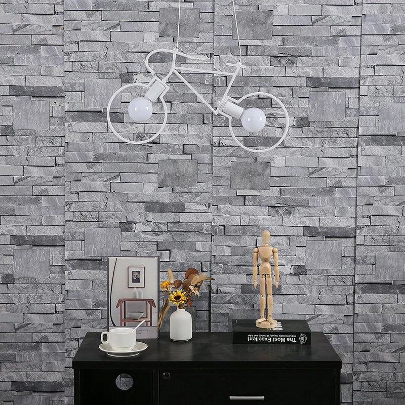 Axya Iron Bike Pendant Light: Industrial Ceiling Chandelier for Trendy Room Decor