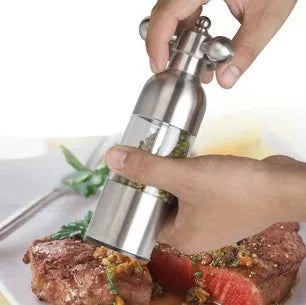 Axya Stainless Steel Rudder Grinder, Adjustable Ceramic Core, Pepper & Salt Mill