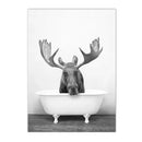 Axyaa Panda Giraffe Bear Elephant Nursery Wall Art Canvas Print