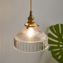 Axyaa Glass Pendant Light: Modern Amber Gray Brass LED Hanging Lamp for Bedroom, Kitchen