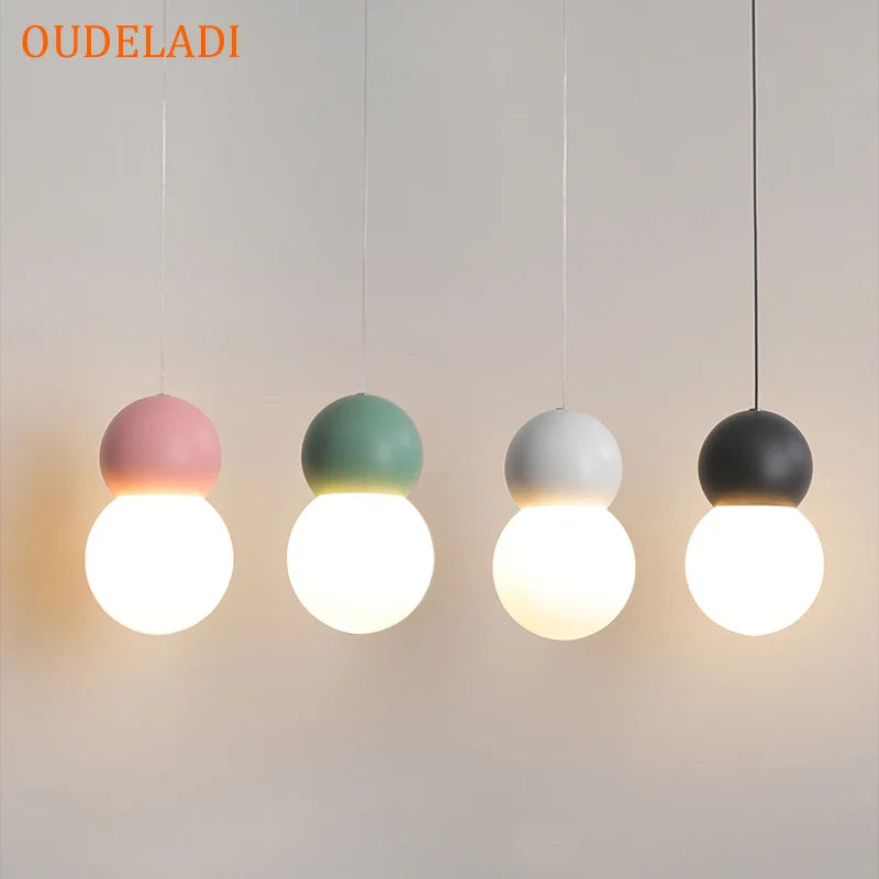 Axya Nordic Glass Pendant Lamp for Home Indoor Decor - 4 Colors