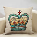 Axyaa Life Beautiful Words Linen Cushion Cover 45x45cm Luxe Bedroom Decor