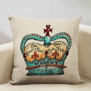 Axyaa Life Beautiful Words Linen Cushion Cover 45x45cm Luxe Bedroom Decor