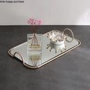 Axya Gold Oval Mirror Storage Tray for Jewelry and Small Items