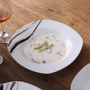 Axyaa 30/60-Piece Porcelain Ceramic Dinner Set with Cups Saucers Plates - Elegant Collection