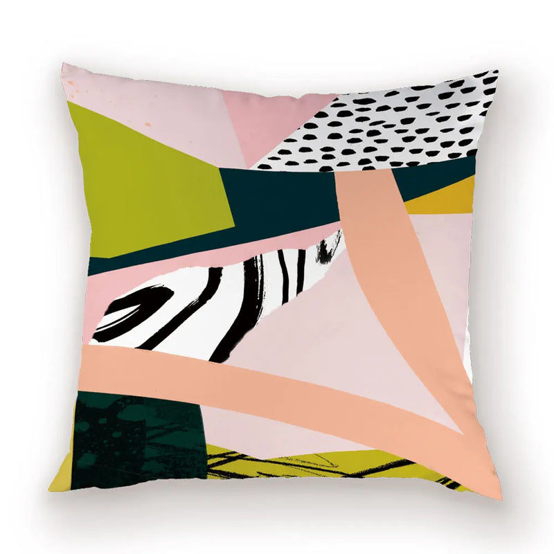 Axyaa Abstract Splice Pattern Pillow Case Bohemian Cushion Cover