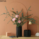 Axyaa Bubble Relief Glass Vase: American Rustic Desktop Decor & Flower Pot