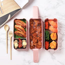 Axyaa 3-Layer Wheat Straw Bento Box - Healthy Microwave Food Storage Container