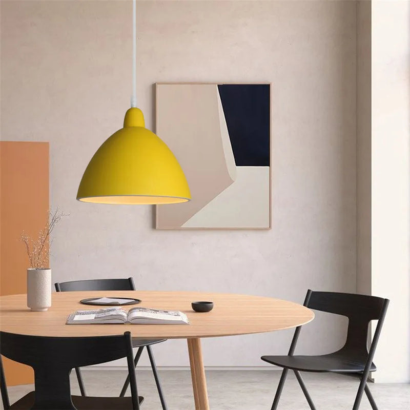 Axyaa Yellow Nordic Pendant Light for Dining Living Room Bar Cafe