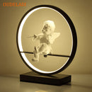 Axyaa Angel Doll Table Lamp: Romantic Couple Desk Lamp for Modern Home Decor