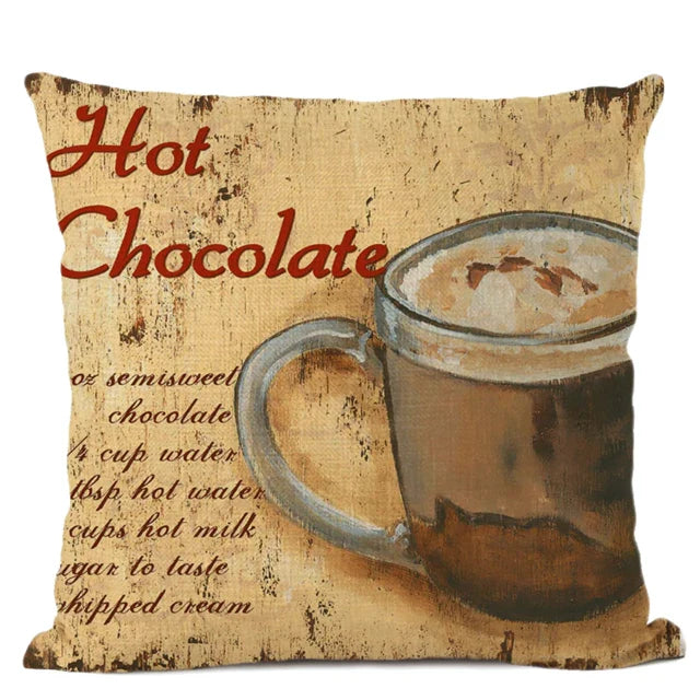 Axyaa Coffee Beans Cushion Cover - 45x45CM