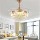 Axyaa Crystal Luxury Ceiling Fan Light with Remote Control