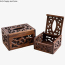 Axya Solid Wood Coffee Table Tray Tissue Box Holder Storage Organizer
