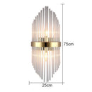 Axyaa Elegant Crystal Wall Lamp for Bedroom Living Room Staircase Aisle Hotel Lighting