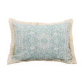 Axyaa Green Tassel Cotton Linen Pillow Cover for Retro Home Decor