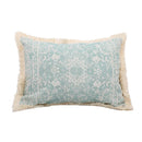 Axyaa Green Tassel Cotton Linen Pillow Cover for Retro Home Decor