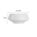 Axyaa White Ceramic Round Flower Pot Vase for Home Decor and Hydroponic Arrangements