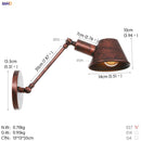 Axyaa Industrial Swing Arm LED Wall Sconce Vintage Style Loft Bedroom Lamp