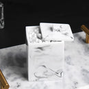 Axya Marbled Ceramic Swab Holder Salt Shaker Jewelry Box Decoration