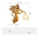 Axyaa Gold Luxury Crystal Wall Lamp for Elegant Indoor Lighting