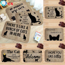 Axyaa Charming Cats Memory Foam Bath Mat - Anti-slip Coral Personalized Doormat