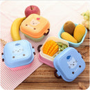 Axyaa Cartoon Lunch Box: Portable 2 Layer Bento, Microwaveable, Colorful Kids Container