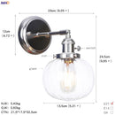 Axyaa Amber Glass Ball Wall Lights Modern LED Wall Lamp