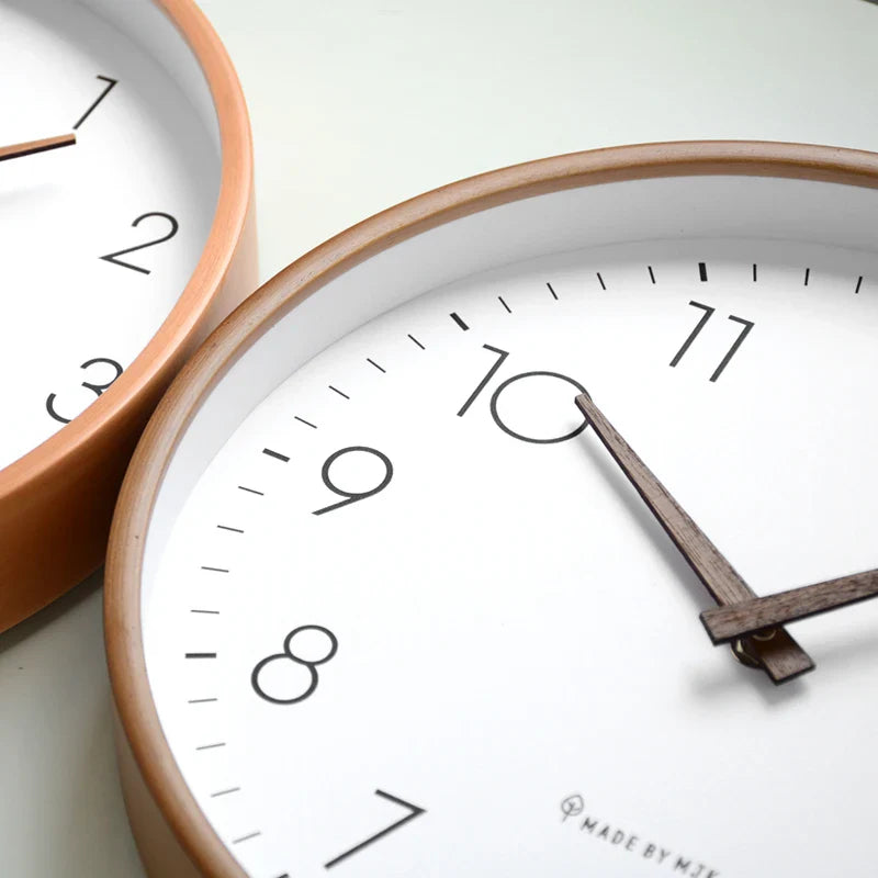 Axya Solid Wood Wall Clock - Modern, Stylish, Mute, Creative, Nordic Design