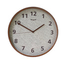 Axya Solid Wood Mute Wall Clock - Nordic Style Linen Art Large Wall Watch