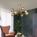 Axyaa Glass Bubble Chandelier: Vintage Industrial Lighting Design for Living, Bedroom, Kitchen Island