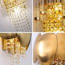 Axyaa Modern Crystal Wall Lamp for Living Room, Nordic LED Bedroom Lights