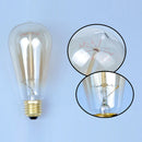 Axyaa ST64 E27 220V Retro Edison Bulb 40W 60W Tungsten Filament Antique Screw Bulb