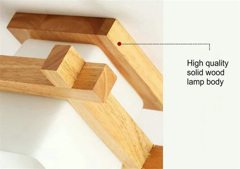 Axyaa Wooden Glass Ceiling Light with E27 LED for Hallways and Balcony