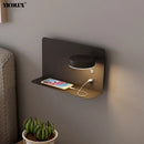 Axya LED Wall Lights USB Switch White Black Fixture for Art Luminaire Lighting