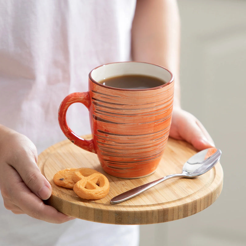 Axya ALBERO Vintage Coffee Cup Set for 6 - Shabby Chic Milk Mug Service