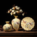 Axyaa Ceramic Vase Set for Home Decor - 3 Piece Wobble Plate Arrangement