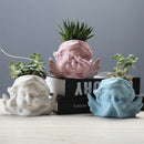 Axya Little Angel Ceramic Flower Pot for Desktop Decoration