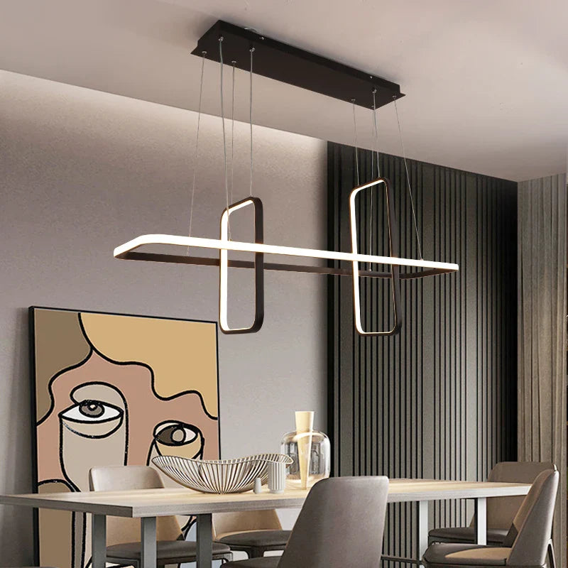 Axyaa Nordic Modern LED Pendant Lights in Matte Black/White/Gold Finish
