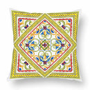 Axyaa Watercolor Geometric Flowers Polyester Cushion Cover Sofa Throw Pillow Cover