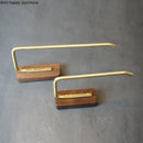 Axya Brass Wood Roll Holder: Bathroom & Kitchen Storage Rack