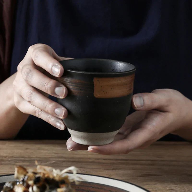 Axya Retro Hand-painted Tea Cup 150ml - Japanese Ceramic Drinkware