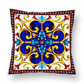 Axyaa Watercolor Geometric Flowers Polyester Cushion Cover Sofa Throw Pillow Cover