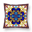 Axyaa Watercolor Geometric Flowers Polyester Cushion Cover Sofa Throw Pillow Cover