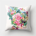 Axyaa Halloween Floral Skull Print Cushion Cover - Nordic Style 45X45CM