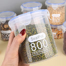 Axyaa Transparent Plastic Grain Jars with Scale Food Container - Clear Storage Box