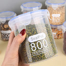 Axyaa Transparent Plastic Grain Jars with Scale, Food Container, Clear Crisper