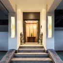 Wall Mounted LED Sconce Light for Outdoor Modern Garden Porch, Axyaa Gold Black Luminaires