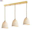 Axyaa Nordic Ceramic Pendant Lamp Modern Japanese Style Copper Hanging Light