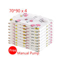 Axyaa 4/10pcs Thickened Vacuum Storage Bags with Hand Pump - Space Saving Organizer