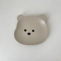 Axyaa Kawaii Bear Ceramic Bowl Plate Set for Kitchen Utensils and Tableware